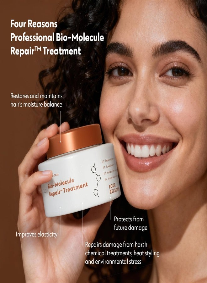 FOUR REASONS Bio-Molecule Repair Hair Mask for Damaged Hair – Hydrating & Deep Conditioning Hair Mask & Bond Repair Treatment for Dry, Frizzy, or Color Treated Hair – Vegan & Sulfate-Free, 10.1 Fl Oz - Image 2